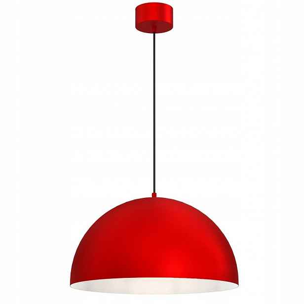 Červená kovová polokruhová závěsná lampa Single 3005 Luminex
