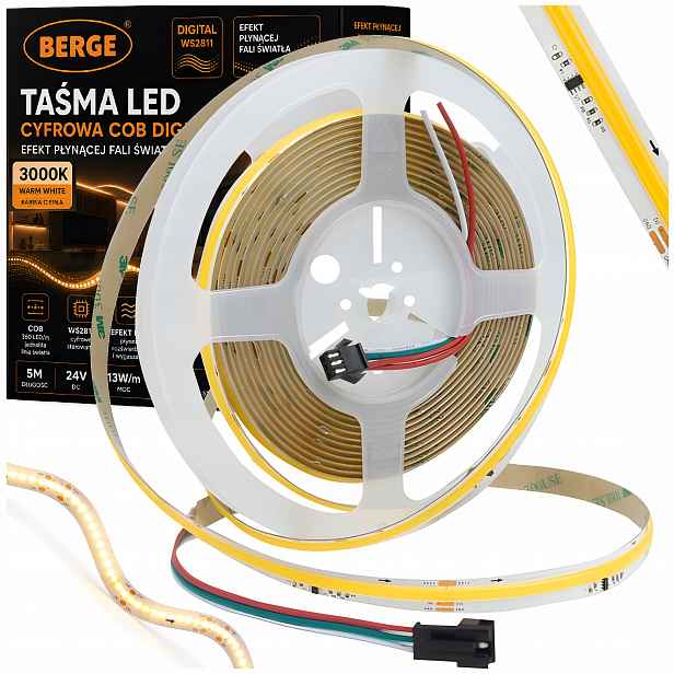 Led pásek Digitální 24V 5M 65W 3000K 5850lm IC Digital Efekt Tekoucí vody