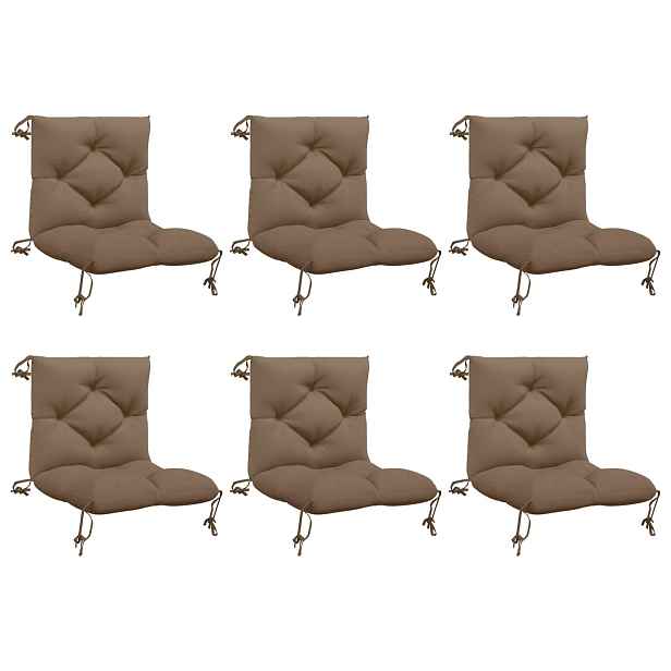 vidaXL 6-dílné paletové polštáře VIANEN 6 ks 100% polyester Taupe