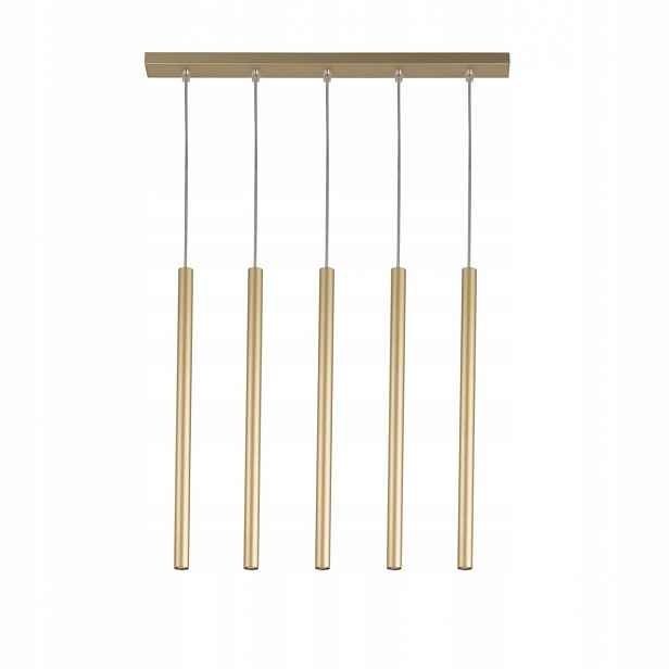 Závěsná lampa Sopel Zlatá 5 zdrojů G9 80 cm Ocel Lakovaná Sigma Lighting