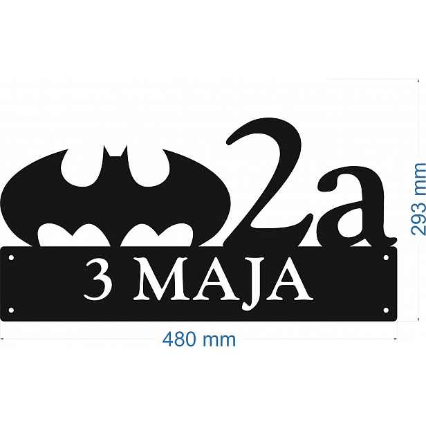 Číslo Na Dům 60 cm Tabule Adresa Ocel 2 mm Grafika 113