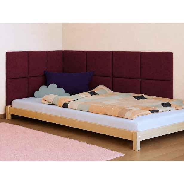 Čtvercové čalouněné panely na zeď PLYŠ Zvolte barvu: Hnědá, Zvolte rozměr: 30x30 cm, Uchycení na zeď: Bez uchycení (možnost použití lepidla)