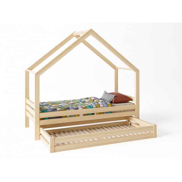 ELIS DESIGN Domečková postel dominant s volitelnou zábranou premium rozměr lůžka: 90 x 190 cm, šuplík, nožičky: s nožičkami a s šuplíkem, Zábrany: Za…