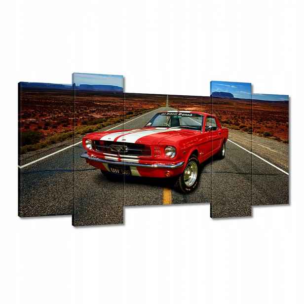 Obrazy 120x65 Červený Ford Mustang Usa