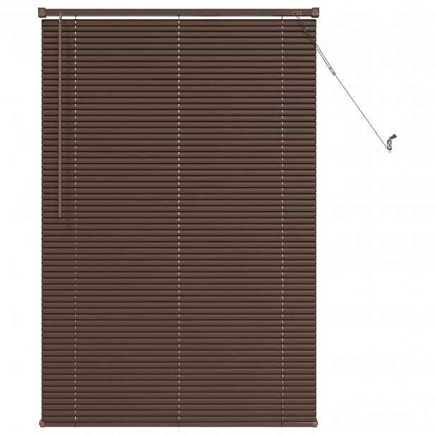 vidaXL Venet školní žaluzie Tmavě hnědá s vzorem 150 x 70 cm 25 mm PVC