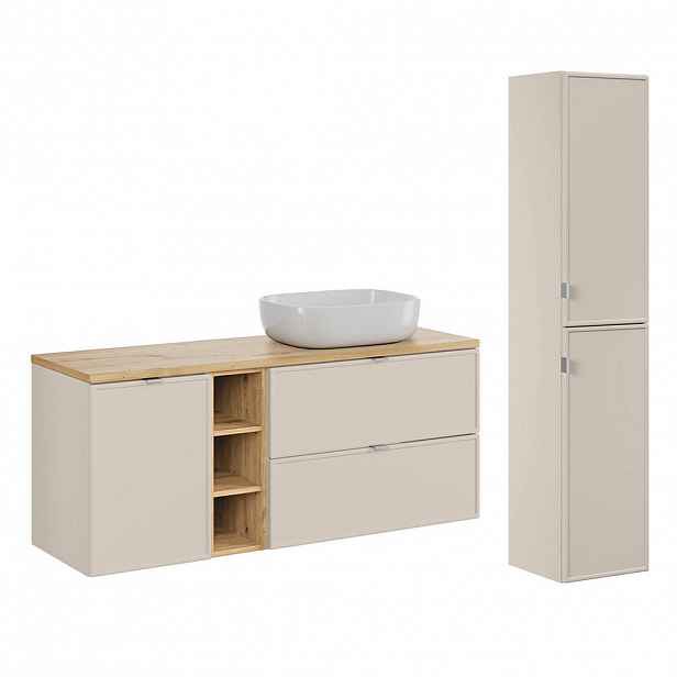 Petits-meubles KOUPELNOVÝ NÁBYTEK 140.6cm Alba 2er-Set Kašmír