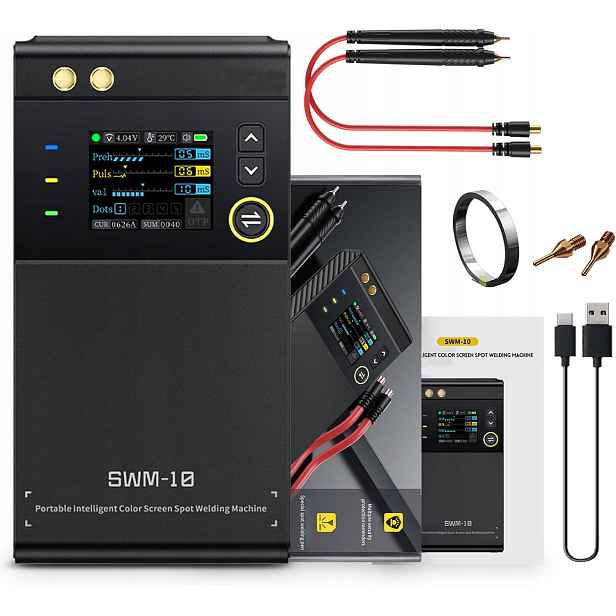 Svařovací Stroj Na Baterie 1200A Mini LCD 5000mAh