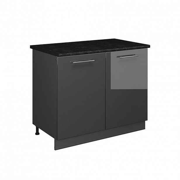 Vicco SKŘÍŇKA POD DŘEZ Fame-Line, Antracitový vysoký lesk/Antracit, 100 cm, PD Antracit