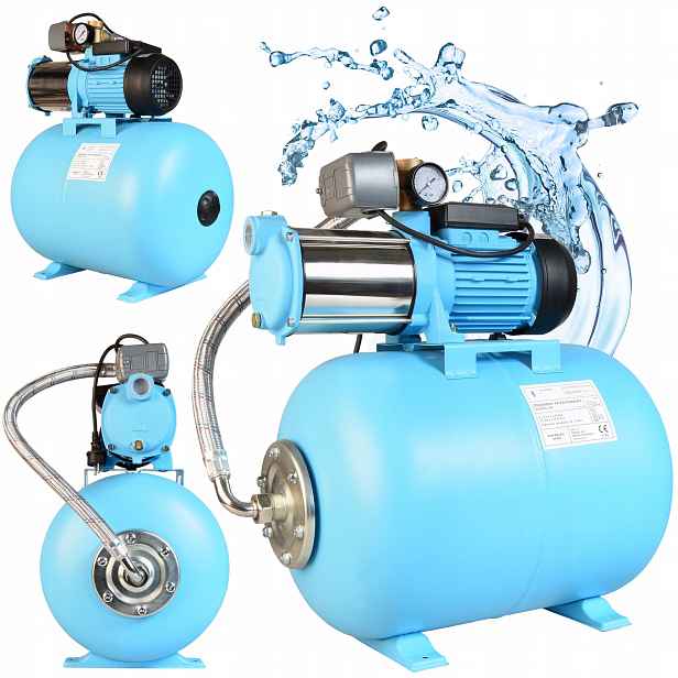 Hydrofor Na Vodu 50L Čerpadlo Max-h Hydroforová sada 6000 l/h 1300 W Výkonná
