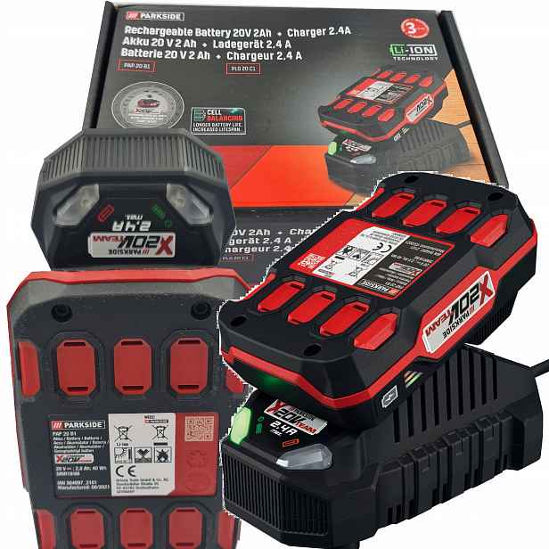Akumulátor Parkside Pap 20 B1 20V 2Ah s nabíječkou Plg, sada Parkside 20V