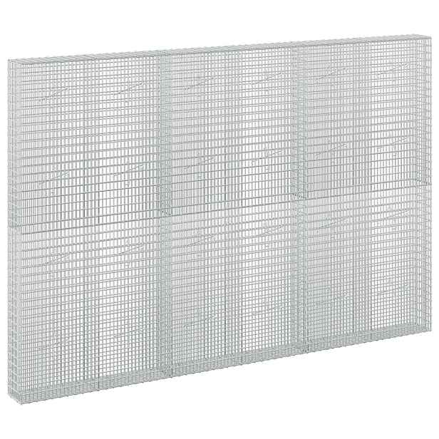 vidaXL Gabion s drátem 3,5 mm a sítem 5x2,5 cm 300x20x200 cm