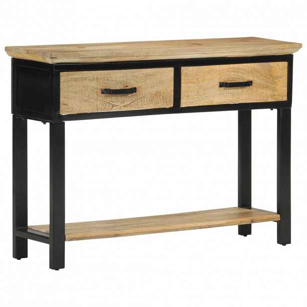 vidaXL Konzolový stolek 110x30x75 cm masivní hrubé mangovníkové dřevo