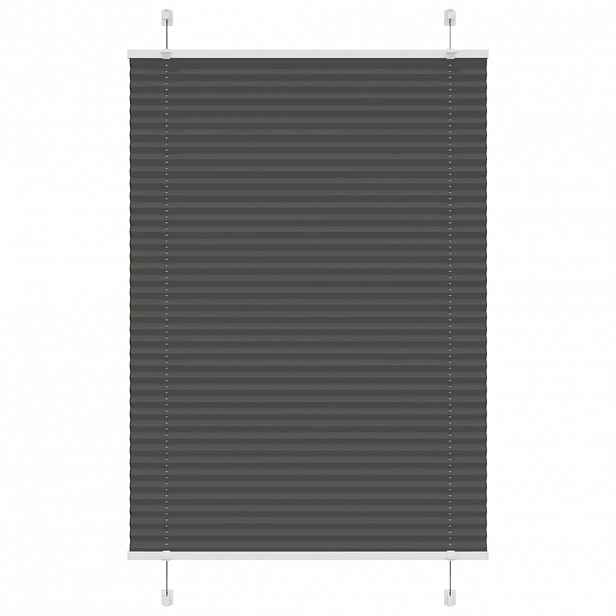 vidaXL Plisovaná roleta černá 95x100 cm Šířka látky 94,4 cm Polyester