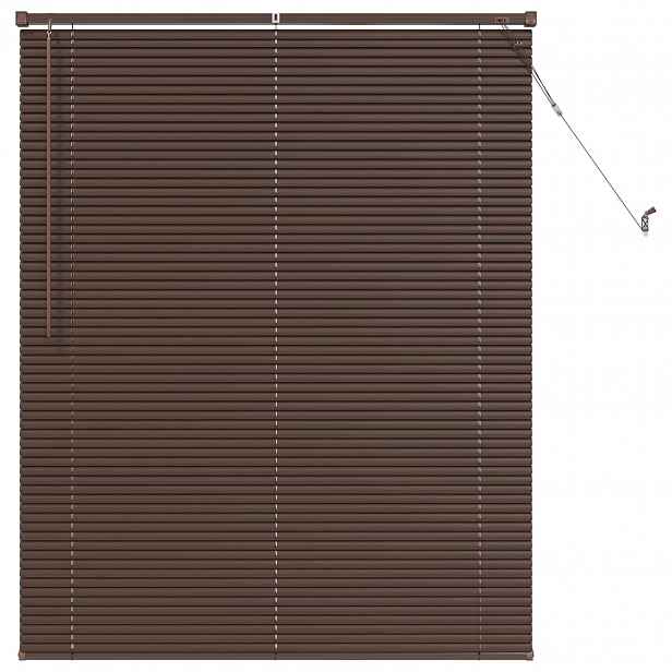 vidaXL Venet školní žaluzie Tmavě hnědá s vzorem 150 x 110 cm 25 mm