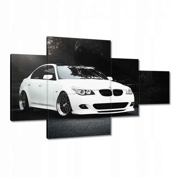 Obrazy 130x80 Bílé Bmw Šedé Auto
