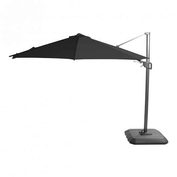 Černý slunečník Hartman Deluxe, ø 350 cm