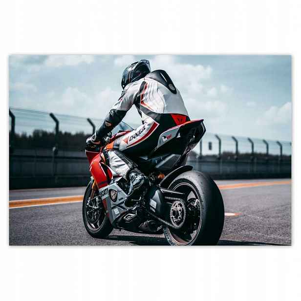 Fototapety 200x135 Motocyklista na trati