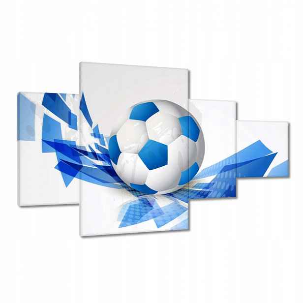 Obrazy 130x80 Modrý fotbal