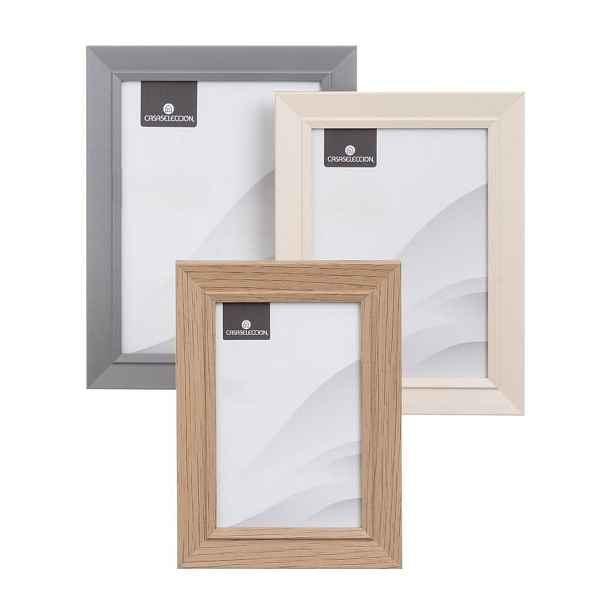 Stojací/na zeď rámečky v hnědo-přírodní barvě v sadě 3 ks 14x19 cm – Casa Selección