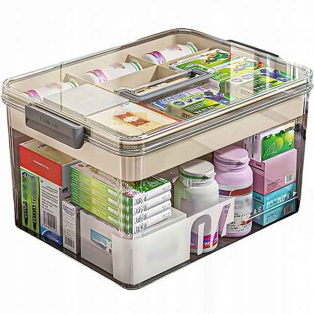 Úložný box s víkem Home Box Univerzální organizér na léky