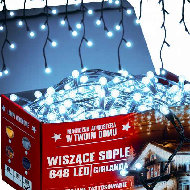 Závěsné Lampy Rampouchy Světelná Girlanda Led Závěs Vánoční 15 M