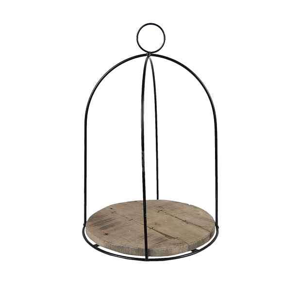 Kovový antik závěsný držák na květiny - Ø 28*41 cm Clayre & Eef