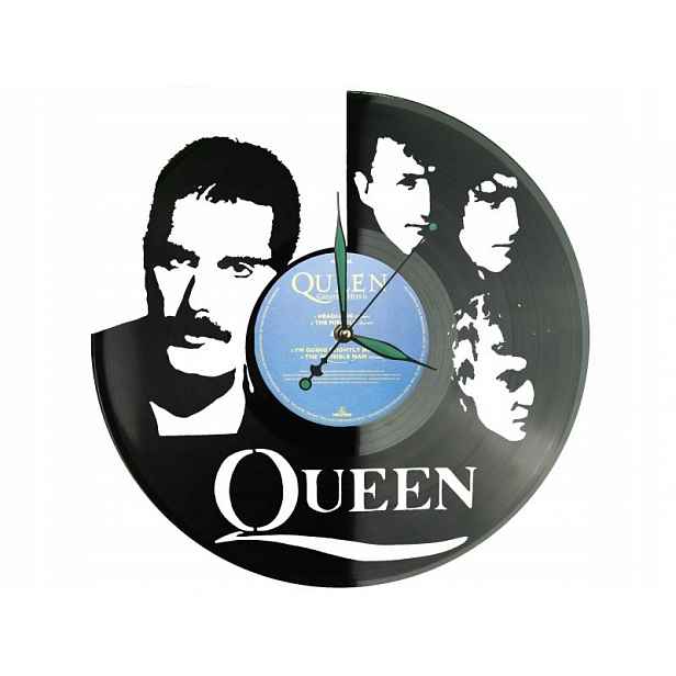 Queen Dárek Originální dekorace do domu Hodiny z vinylové desky