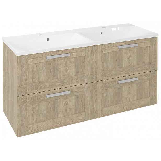 Sapho Amia - Skříňka pod dvojumyvadlo 120x60x45 cm, dub Texas AM120-2020