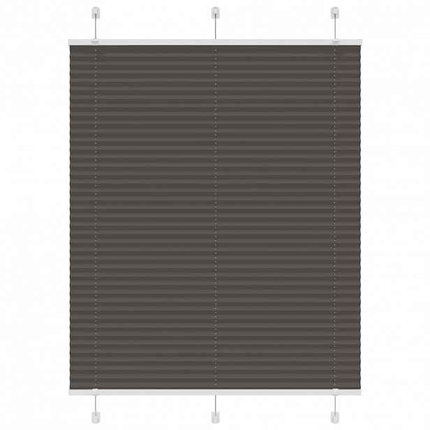 vidaXL Plisovaná roleta černá 105x100 cm Šířka látky 104,4cm Polyester