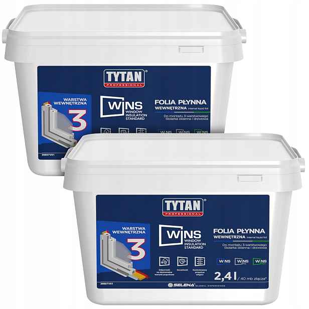 2 ks. Tytan Wins tekutá Fólie vnitřní 2,4 l Antracit antracitová uvnitř