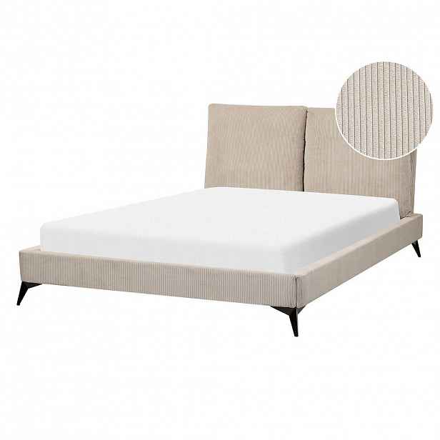 Beliani ČALOUNĚNÁ POSTEL 140/200 cm Taupe Melle