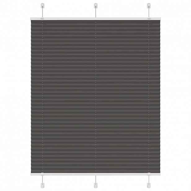 vidaXL Plisovaná roleta černá 110x100 cm Šířka látky 109,4cm Polyester