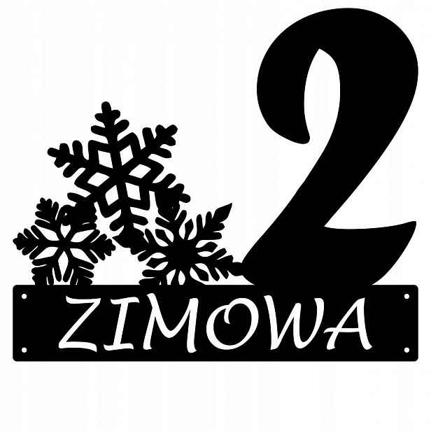 Číslo Na Dům 80cm Tabule Adresa Ocel 2MM Ul. Zimová