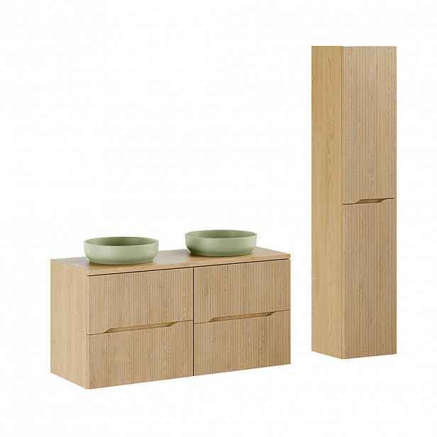 Petits-meubles KOUPELNOVÝ NÁBYTEK 120.6cm Isaline 2er-Set Světlý dub