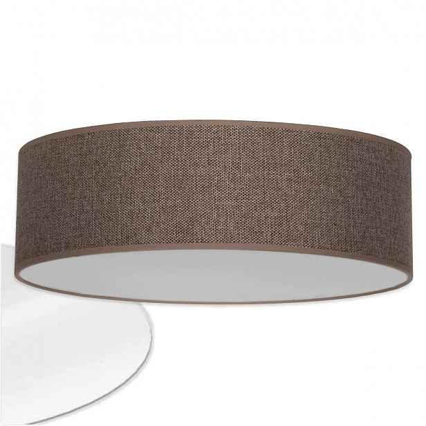 Stropní Svítidlo Livo Ø 40 cm lněný 2 x E27 Denko Led Stropní svítidlo na omítku 60 W