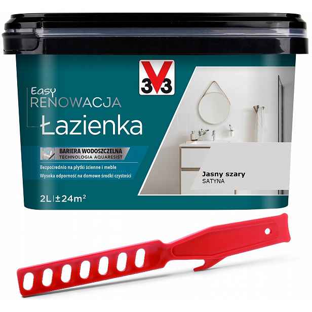 V33 Barva Renovace keramických dlaždic Světle Šedá 2L