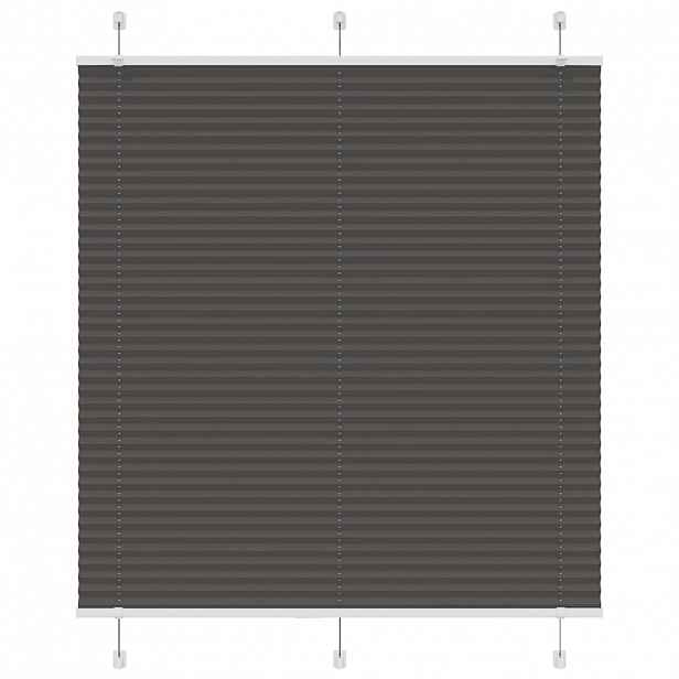 vidaXL Plisovaná roleta černá 115x100 cm Šířka látky 114,4cm Polyester