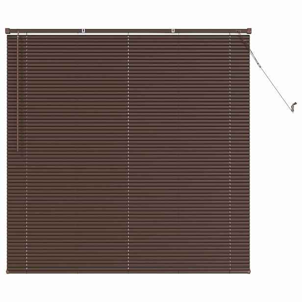 vidaXL Venet školní žaluzie Tmavě hnědá s vzorem 150 x 150 cm 25 mm