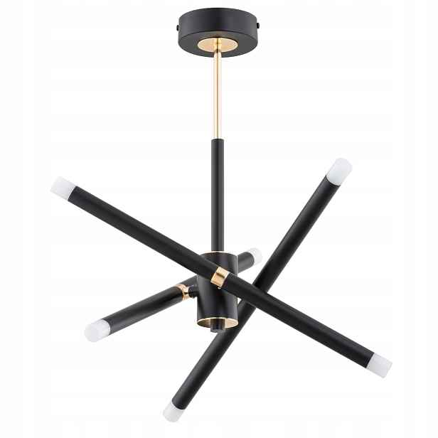 Závěsná lampa černo-zlatá 9xG9 10W Ovili do obývacího pokoje Alfa