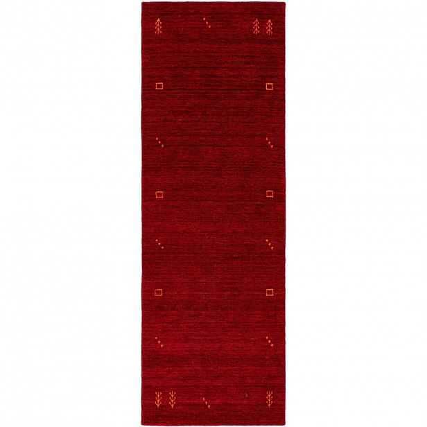 KUNSTLOFT VLNĚNÝ běhoun Jamal Červená 80x300 cm