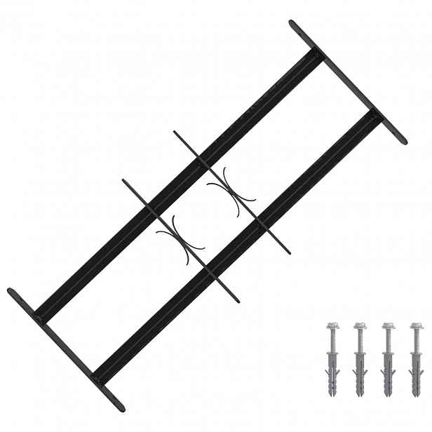 vidaXL Zabezpečovací mříž pro okna se 2 příčnými lištami 3 ks 43-74 cm