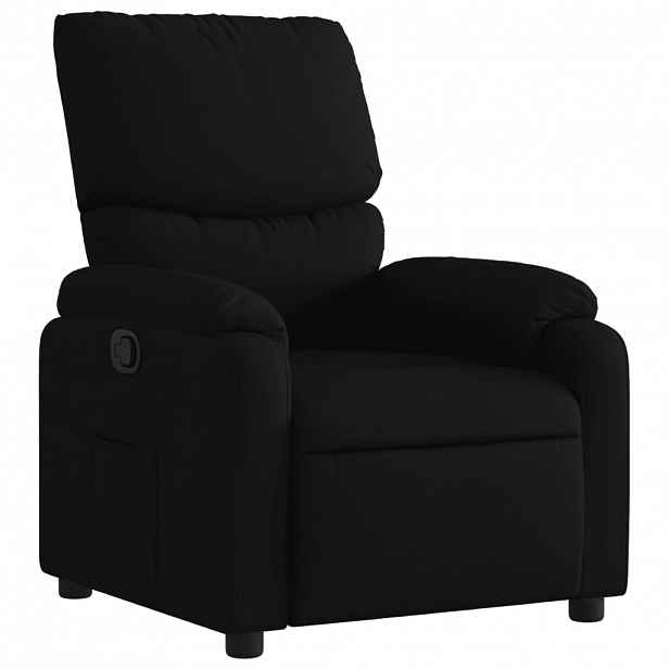 vidaXL Polohovací křeslo černé textil