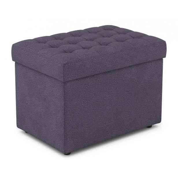 Taburet Surprise Midi 60x45 cm, hlubinná modrá látka