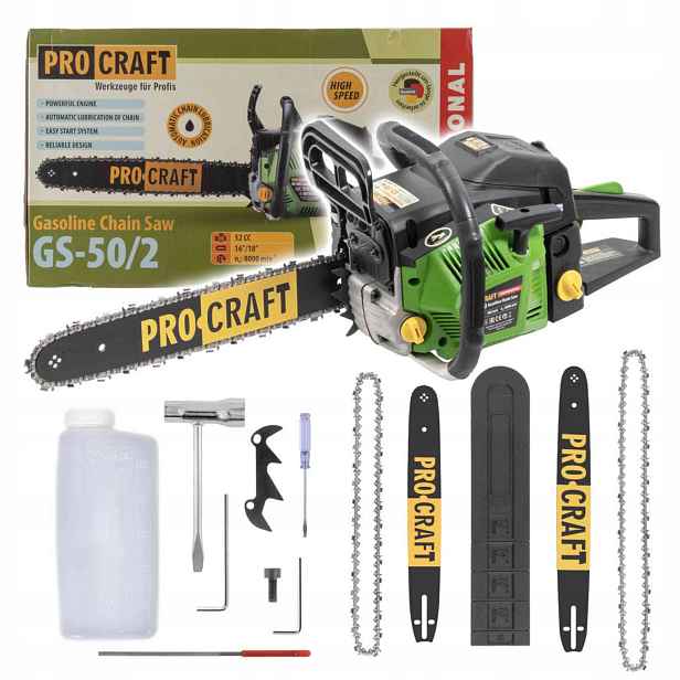 Procraft Řetězová Motorová Pila GS-50/2 Dárek