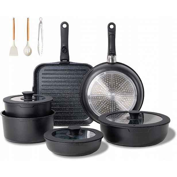 Sada Hrnců Pánví Non Stick 26DÍLNÁ Jeetee Trouba Indukce