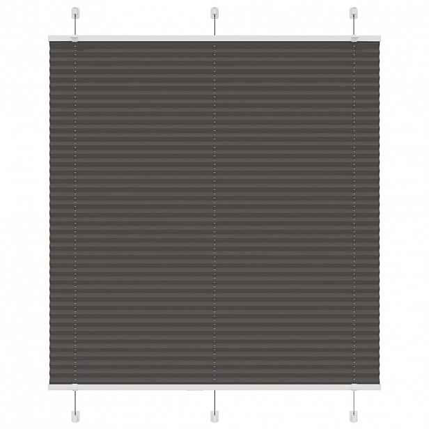 vidaXL Plisovaná roleta černá 120x100 cm Šířka látky 119,4cm Polyester
