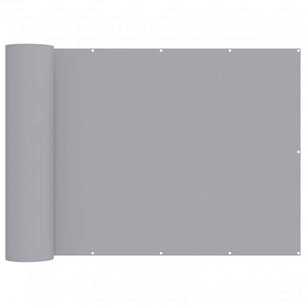 vidaXL Zástěna na balkon 150 x 300 cm Polyester Světle šedá