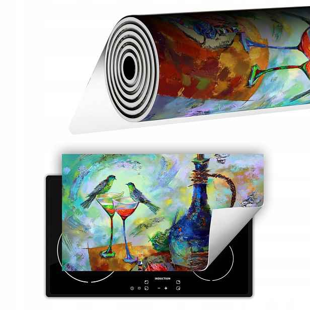 Vinylová Krytka Na Sporák Deska 90x52 Barevné víno