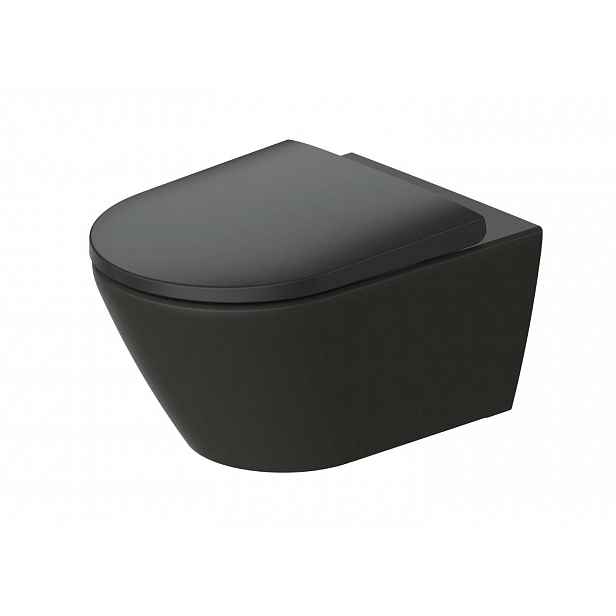 Duravit D-Neo - Závěsné WC, Rimless, DuraShield, antracit 257709AD00