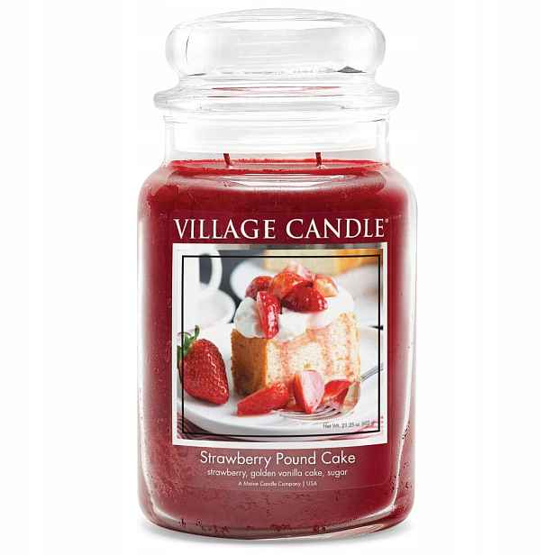 Velká svíčka Strawberry Pound Cake Village Candle
